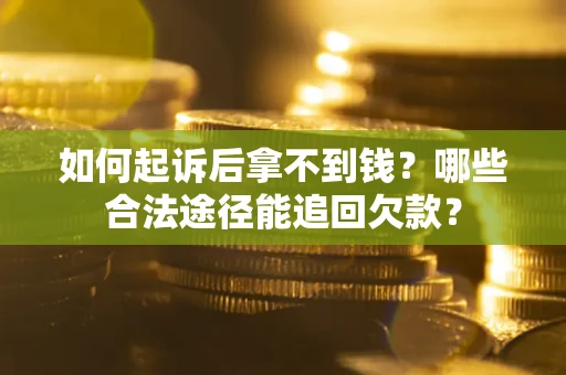 北京如何起诉后拿不到钱？哪些合法途径能追回欠款？