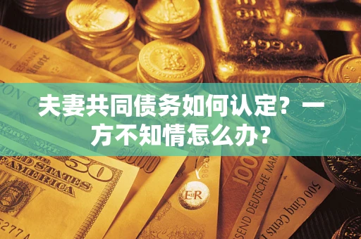 北京夫妻共同债务如何认定？一方不知情怎么办？