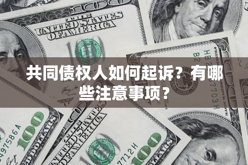 北京共同债权人如何起诉？有哪些注意事项？